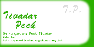 tivadar peck business card